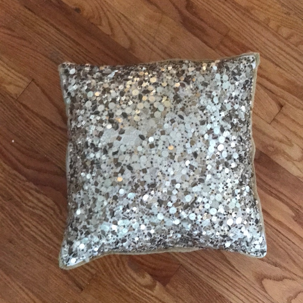 Gold sequence pillow
